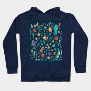 Colorful Vegetation Pattern With Flowers Hoodie